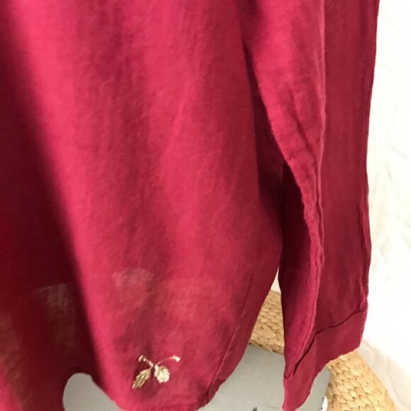 Lucky Brand Button Up Maroon Shirt Size S - Picture 4 of 7